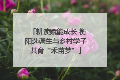 耕读赋能成长 衡阳选调生与乡村学子共育“禾苗梦”